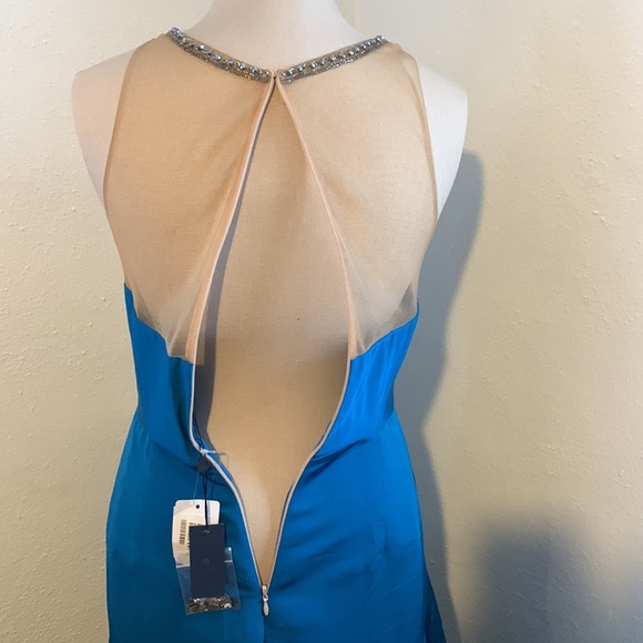 Marchesa Notte High Low Gown Peacock sz 2 NWT - Picture 7 of 11